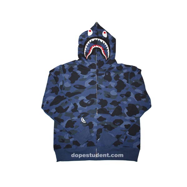 blue camo bape hoodie