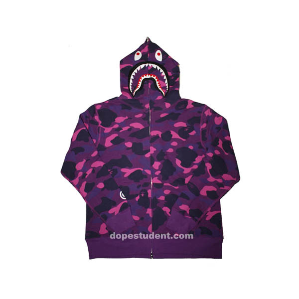purple and pink bape hoodie