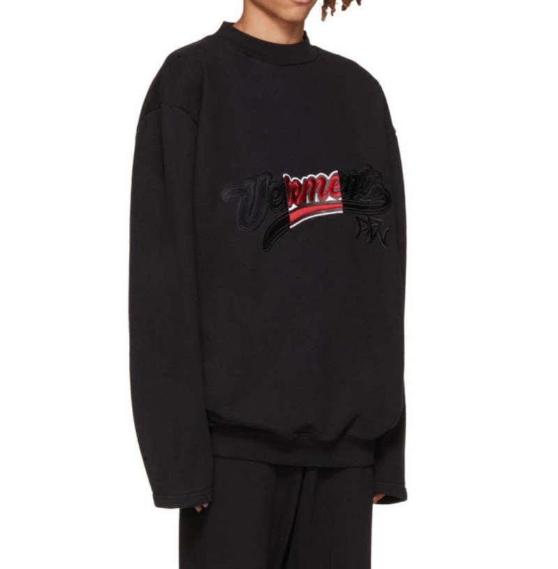 vetements embroidered hoodie