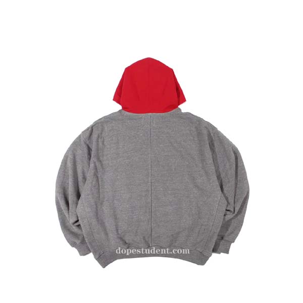 red grey hoodie