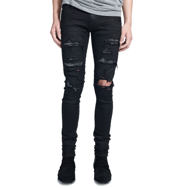 amiri black ripped jeans