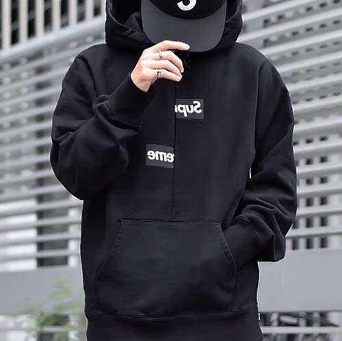 supreme cdg box logo hoodie